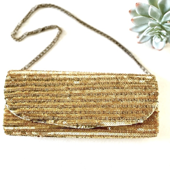 DEEPA GURNANI Handmade Embroidered Clutch & Tote - Picture 1 of 10